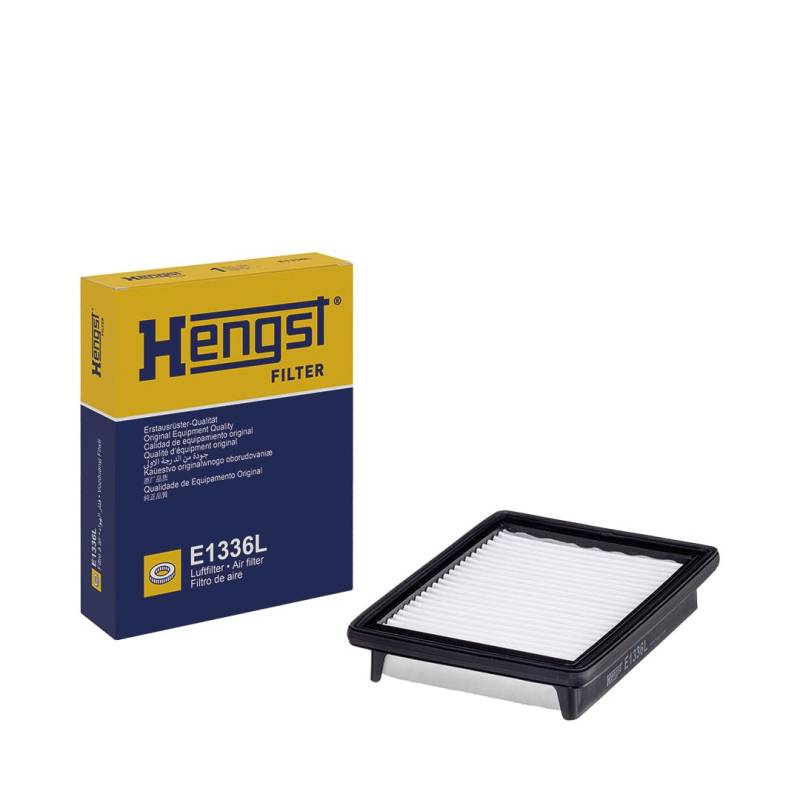 HENGST Luftfilter Type E1336L - Luftfilter-Einsatz für PKW - Luftfilter Auto, Auto Ersatzteile, Auto Luftfilter, Luftfiltration Automotive, Dieselmotor, Ottomotor von Hengst