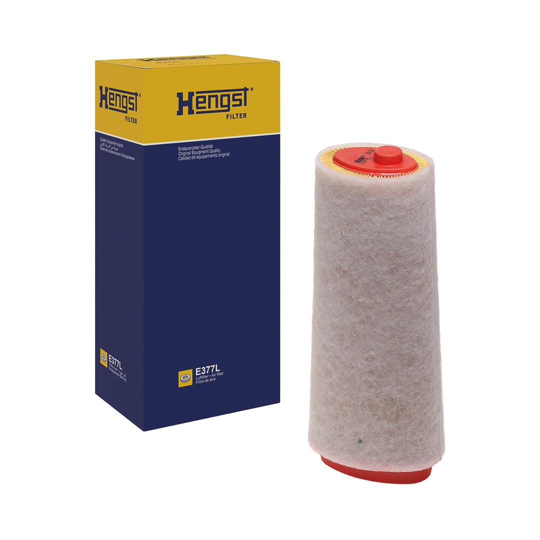 HENGST Luftfilter Type E377L - Luftfilter-Einsatz für PKW - Luftfilter Auto, Auto Ersatzteile, Auto Luftfilter, Luftfiltration Automotive, Dieselmotor, Ottomotor von Hengst