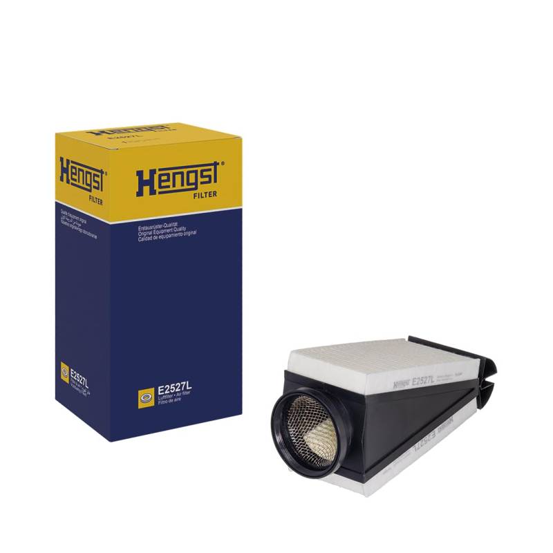 HENGST Luftfilter Type E2527L - Luftfilter-Einsatz für PKW - Luftfilter Auto, Auto Ersatzteile, Auto Luftfilter, Luftfiltration Automotive, Dieselmotor, Ottomotor von Hengst
