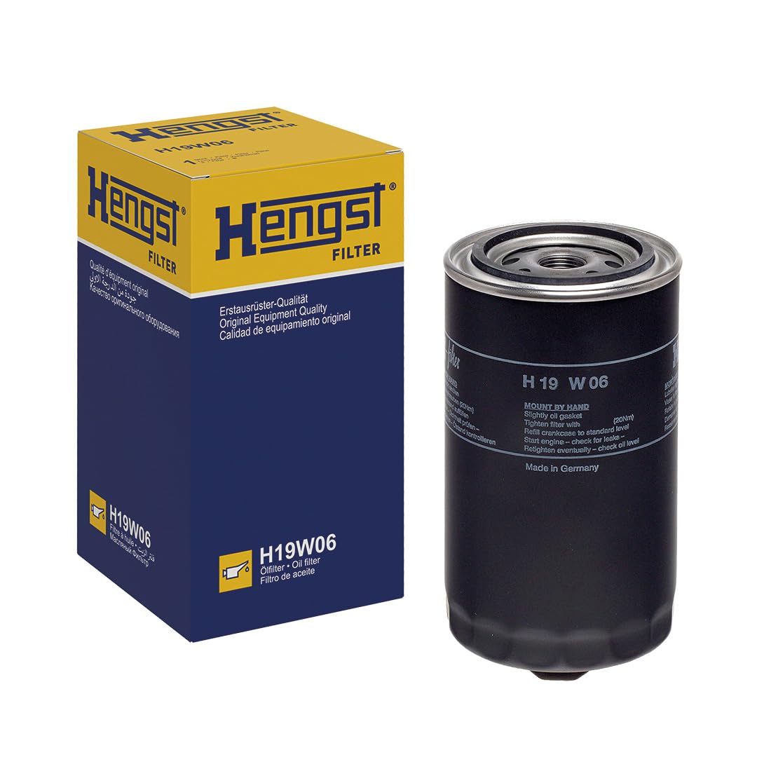 HENGST Ölfilter Type H19W06 - Öl-Anschraubfilter für PKW - Ölfilter Auto, Motorölfilter, Filter für Autos von Hengst