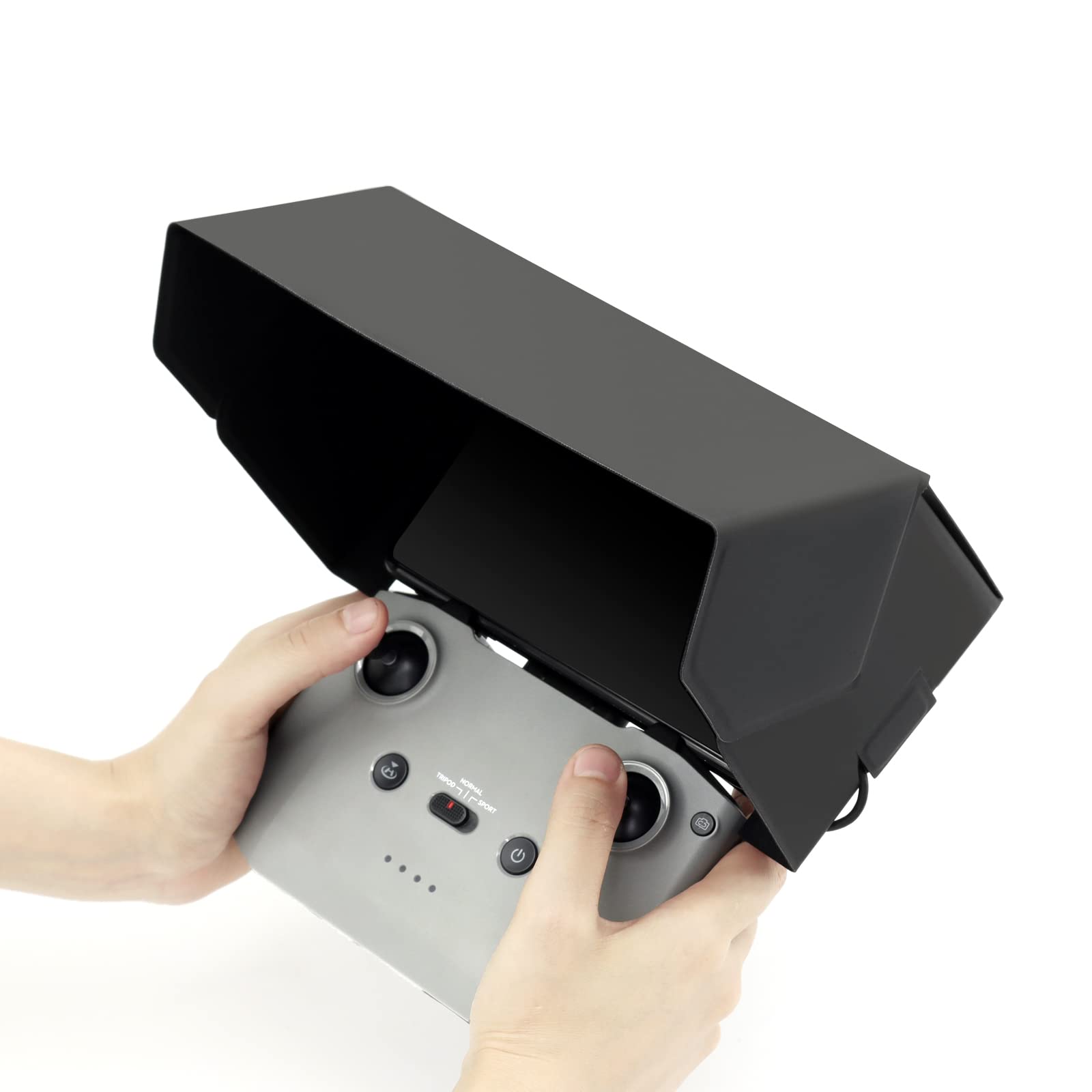 Hensych Faltbare Smartphone-Haube für Mini 3 Pro/Mavic Air 2/2S/Mini 2/Mavic 3 Drohne, Fernbedienung, Handy-Monitor, Sonnenblende, Abdeckung für Handys, Größe max. (190 mm x 100 mm) von Hensych