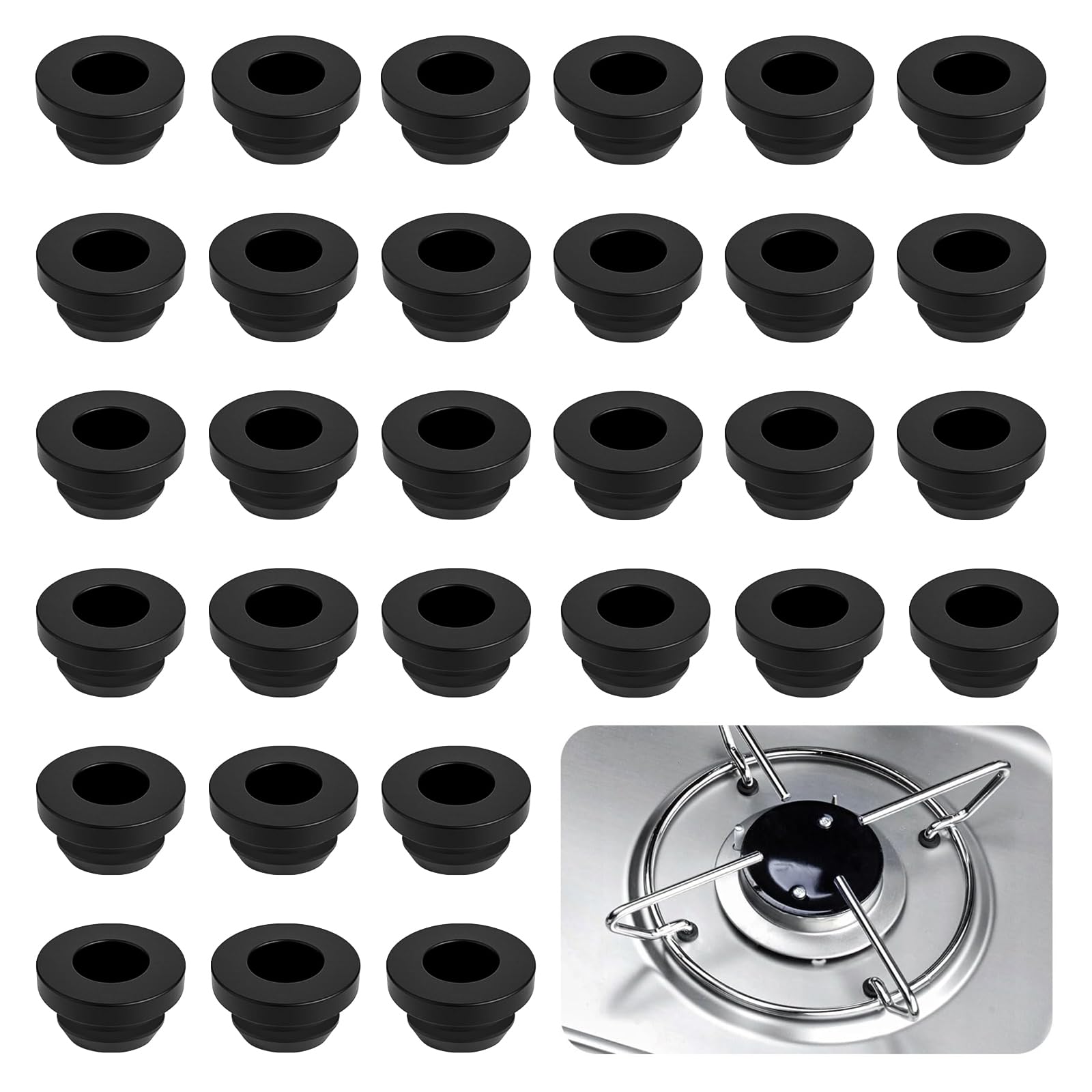 Henxing 30 Stück Gummidurchführungen, Topfträgergummis, Gummifüße, Gummitüllen für Topfstützen mit 5mm Stäben Kompatibel für Topfstützen Dometic Smev und Thetford Henxing 30 Stück Gummidurchführungen, Topfträgergummis, Gummifüße, Gummitüllen für Topfstützen mit 5mm Stäben Kompatibel für Topfstützen Dometic Smev und Thetford von Henxing