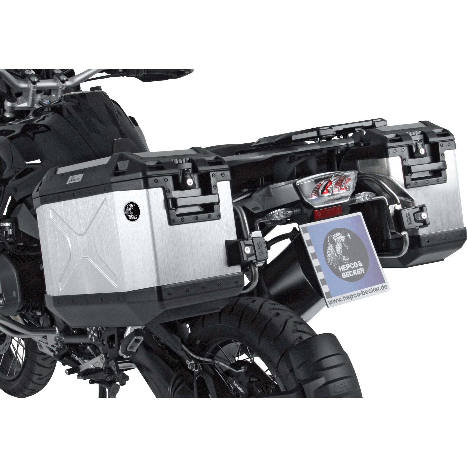 Hepco & Becker Xplorer Cutout Kofferset silber für BMW F 850 GS Adventure Hepco & Becker Xplorer Cutout Kofferset silber für BMW F 850 GS Adventure von Hepco & Becker