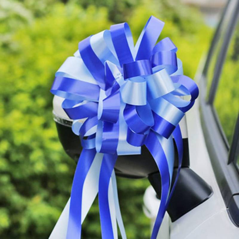 10 STK Autoschleifen Antennenschleifen,Handgemacht Schleifen Hochzeit deko Auto Schmuck Hochzeitsschleifen Blume Hochzeitsauto Dekoration für Hochzeitsdeko Auto Tisch Zimmer Party Dekoration,Blau von Herbests