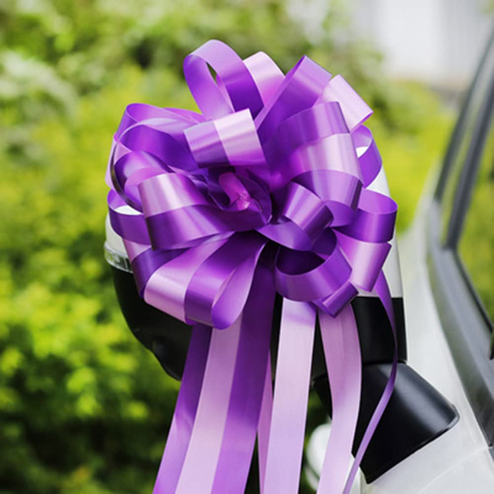 10 STK Autoschleifen Antennenschleifen,Handgemacht Schleifen Hochzeit deko Auto Schmuck Hochzeitsschleifen Blume Hochzeitsauto Dekoration für Hochzeitsdeko Auto Tisch Zimmer Party Dekoration,Lila von Herbests