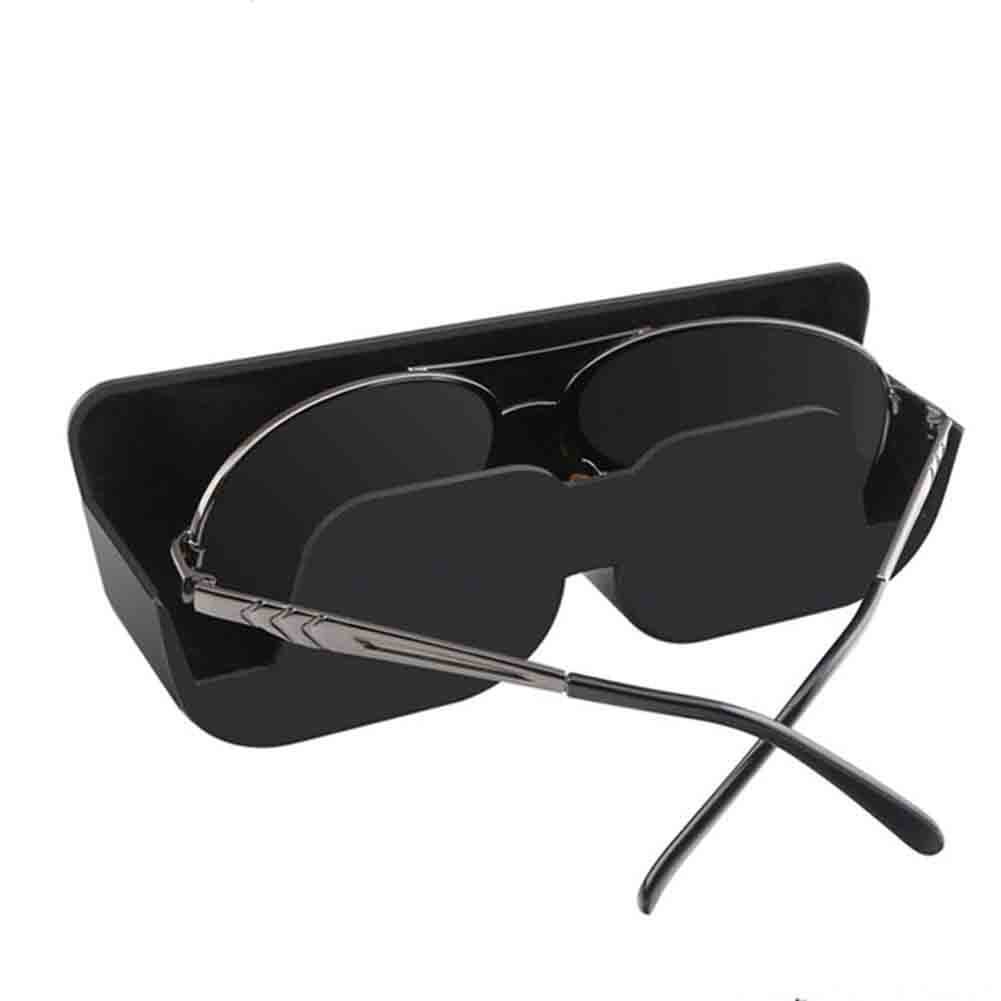 Auto Brillenablage,16.2cmx5.5cmx3.5cm KFZ Sonnenbrillen Aufbewahrung Halterung Auto Sonnenbrille Brillenhalter Selbstklebend mit Filzpolsterung für Brillen im Auto Auto Innenraum Zubehör von Herbests
