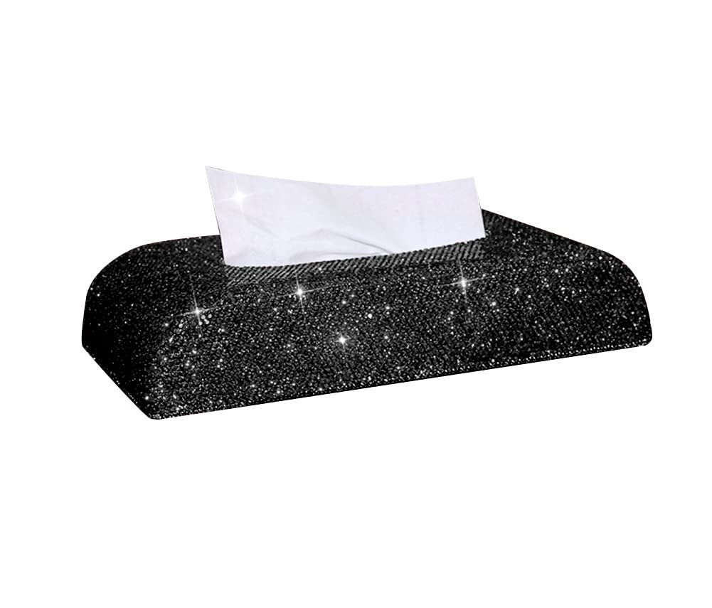 Herbests Bling Auto Tissue Box, Strass Glitzer PU Leder Rechteckig Taschentuchbox Taschentuchspender Kosmetiktücher Kosmetiktücherbox Servietten Organizer für Zuhaus Esszimmer, Schwarz, (HER00121975) Herbests Bling Auto Tissue Box, Strass Glitzer PU Leder Rechteckig Taschentuchbox Taschentuchspender Kosmetiktücher Kosmetiktücherbox Servietten Organizer für Zuhaus Esszimmer, Schwarz, (HER00121975) von Herbests