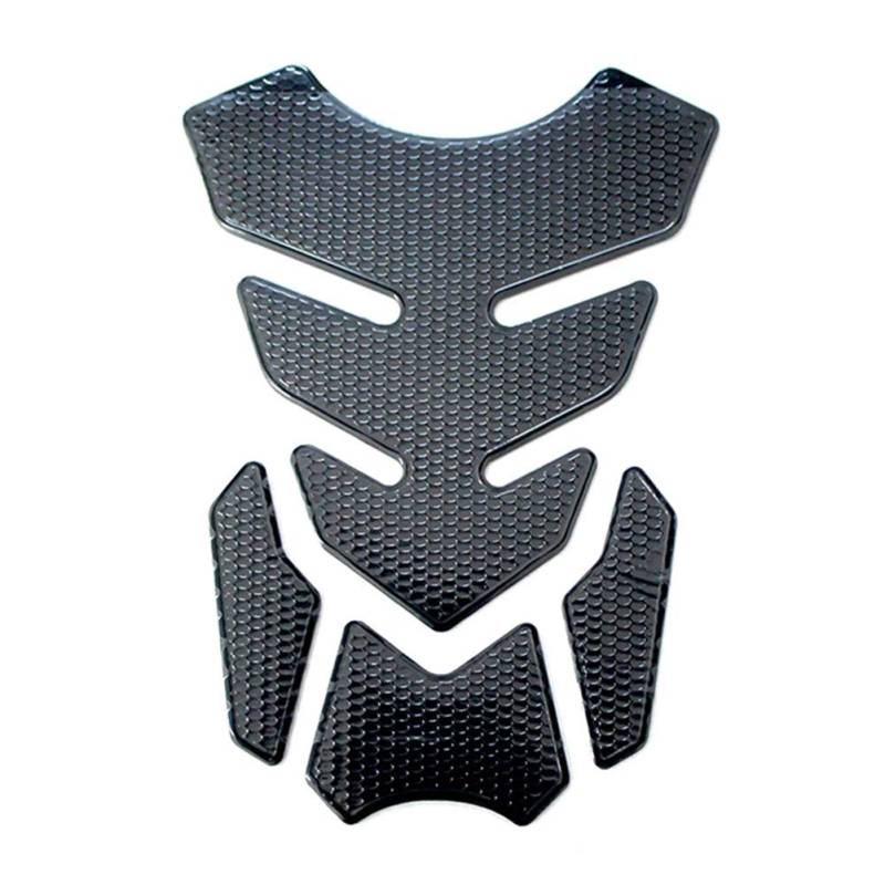 Herbests Tankpad Motorrad, Universal Motorrad 3D Tankschutz Tankaufkleber Carbon Motorrad Heizöl Gas Tankpad Schutz Aufkleber Decals Kohlefaser Protector Aufkleber Lackschutz Tankaufkleber,Schwarz von Herbests