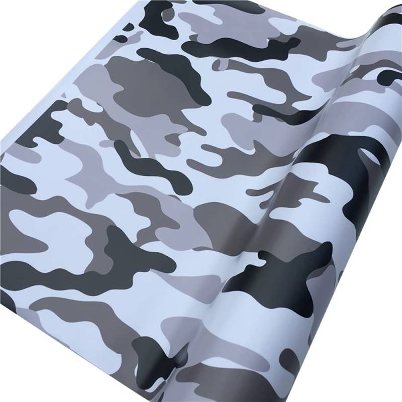 Selbstklebend Vinyl Autofolie,152cmx50cm Camouflage Auto Folie Selbstklebend Wasserdichter Auto Schutz Folie Lackschutzfolie DIY Vinyl Folie Autoaufkleber für Auto Motorrad Fahrrad,Schwarz Weiß von Herbests