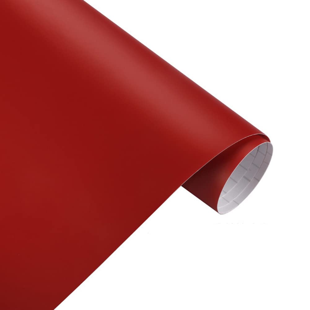 Selbstklebend Vinyl Autofolie,Auto Folie Klebefolie Blasenfrei Auto Schutz Folie Lackschutzfolie DIY PVC Wrap Auto Styling Folie Autoaufkleber für Innen Außen für Auto, Motorrad,Rot 50 * 200cm von Herbests