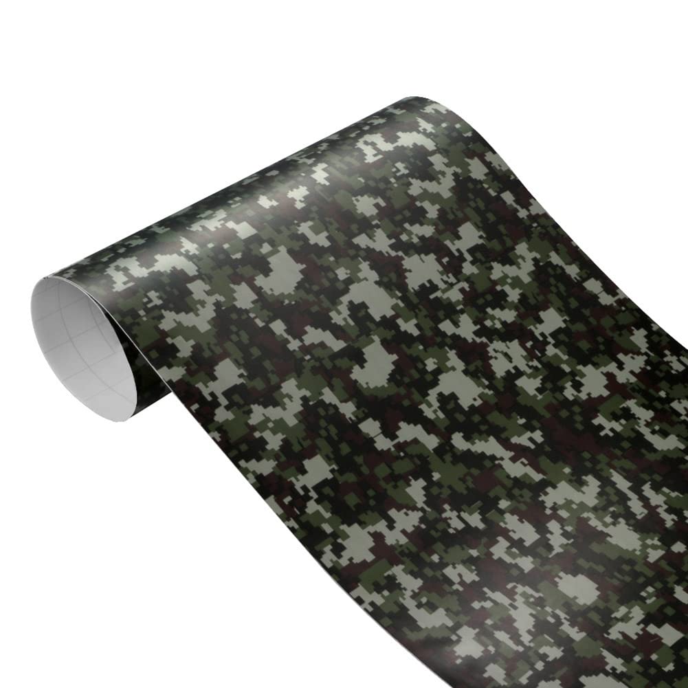 Selbstklebend Vinyl Autofolie,Camouflage Auto Folie Klebefolie Wasserdichter Auto Schutz Folie Lackschutzfolie DIY Vinyl Auto Styling Folie Autoaufkleber für Auto Motorrad Fahrrad von Herbests