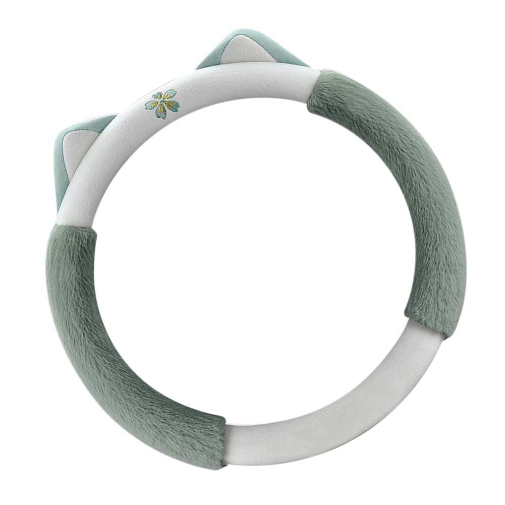 Universal Auto Plüsch Lenkradhülle,37–38 cm Niedlich Katze Ohren Winter Weich Auto Lenkradabdeckung rutschfest Lenkradbezug Anti-Rutsch Lenkradschoner Auto Innere Zubehör für Damen Mädchen,Grün Universal Auto Plüsch Lenkradhülle,37–38 cm Niedlich Katze Ohren Winter Weich Auto Lenkradabdeckung rutschfest Lenkradbezug Anti-Rutsch Lenkradschoner Auto Innere Zubehör für Damen Mädchen,Grün von Herbests