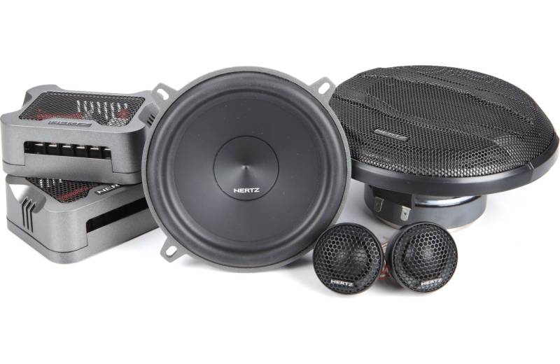 Hertz MPK 130 – 2-Wege-Komponentensystem mit 130-mm-Tieftöner, 29-mm-Hochtöner, Passivweiche und Schutzgitter, 200W für HiFi-Installationen von Hertz
