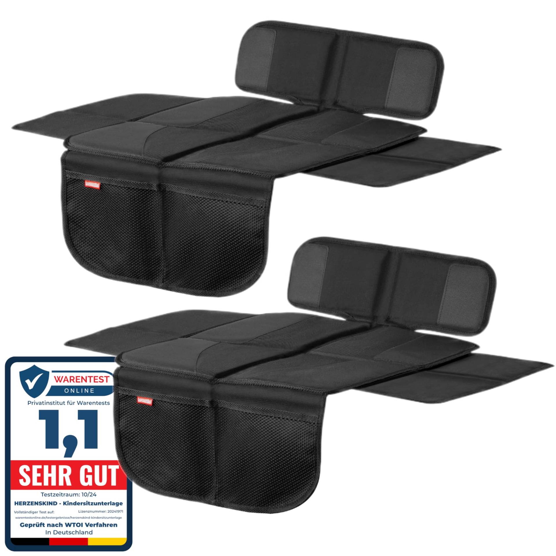 HerzensKind Premium Kindersitzunterlage, der Beste Schutz für Ihre Autositze, universeller Autositzschoner für Textil- und Ledersitze, ISOfix geeigneter Sitzschoner für alle Kindersitze (S (2-Pack)) HerzensKind Premium Kindersitzunterlage, der Beste Schutz für Ihre Autositze, universeller Autositzschoner für Textil- und Ledersitze, ISOfix geeigneter Sitzschoner für alle Kindersitze (S (2-Pack)) von HerzensKind