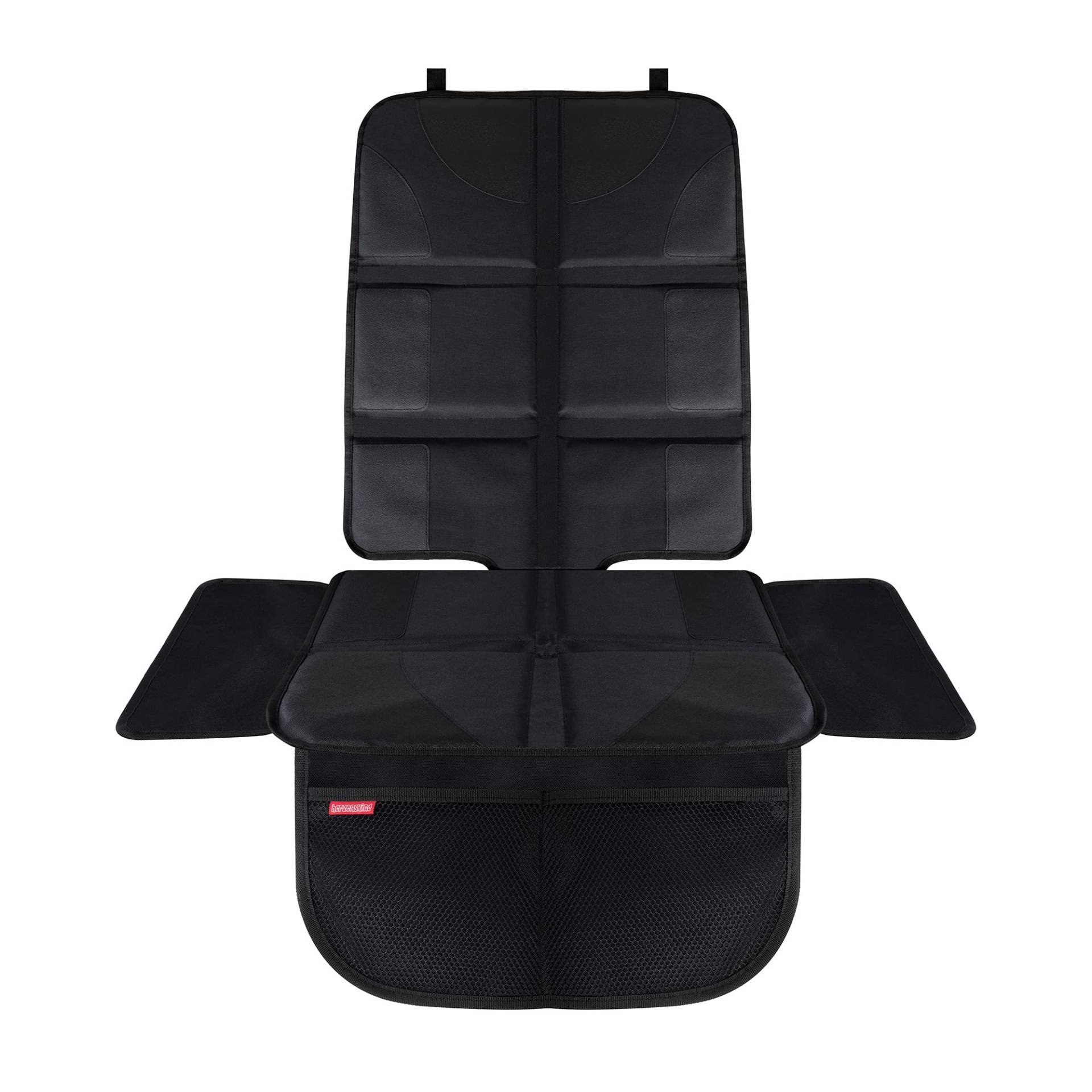 HerzensKind Kindersitzunterlage, der Beste Schutz für Ihre Autositze, universeller Autositzschoner für Textil- und Ledersitze, ISOfix geeigneter Sitzschoner für alle Kindersitze (L (1-Pack) von HerzensKind