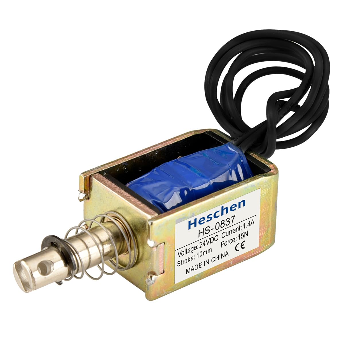 Hechen Magnet-Elektromagnetnetz HS-0837 DC24V 15N 10mm Hub Pull Typ offener Rahmen Hechen Magnet-Elektromagnetnetz HS-0837 DC24V 15N 10mm Hub Pull Typ offener Rahmen von Heschen