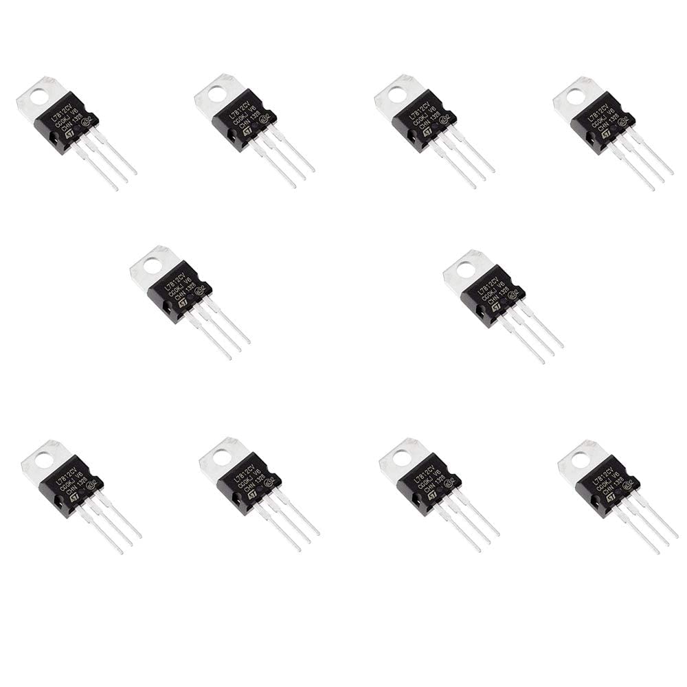 HeyNana - 10 pcs L7812CV LM7812 L7812 12V 1,5A 1500mA TO-220 Voltage Regulator IC 12V 1.5A TO-220 HeyNana - 10 pcs L7812CV LM7812 L7812 12V 1,5A 1500mA TO-220 Voltage Regulator IC 12V 1.5A TO-220 von HeyNana