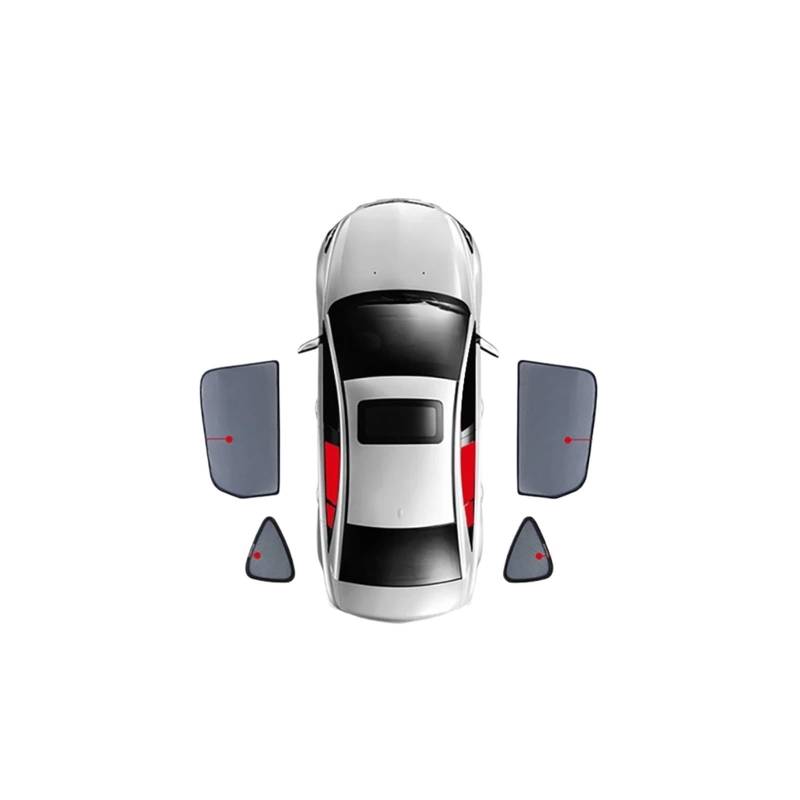 Auto Vorhänge Für A3 Für Sportback Für 8P 2003-2013 Magnetische Auto Sonnenschutz Schild Frontscheibe Hinten Seite Fenster Sonnenschutz Visier Vorhang Abdeckung Auto Fenster Sonnenschutz(4PCS Rear Tri von Hgkqbomb