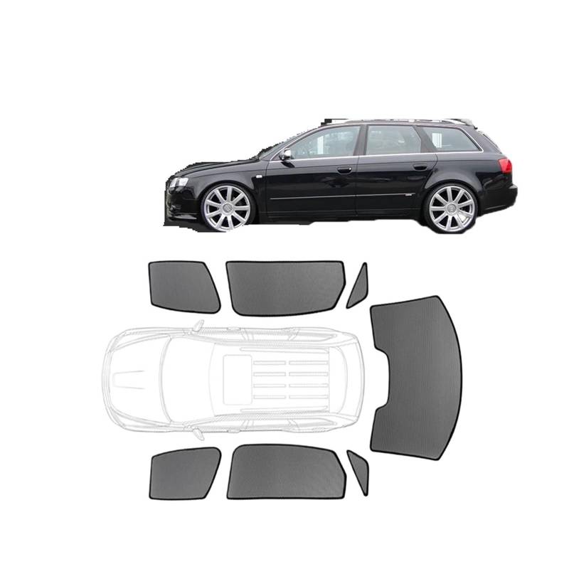 Auto Vorhänge Für A4 Für Avant Für B8 2007-2015 Benutzerdefinierte Magnetische Autofenster Sonnenschutz Wagon Vorhang Mesh Frontscheibe Rahmen Vorhang Auto Fenster Sonnenschutz(2PCS Side Triangle) von Hgkqbomb