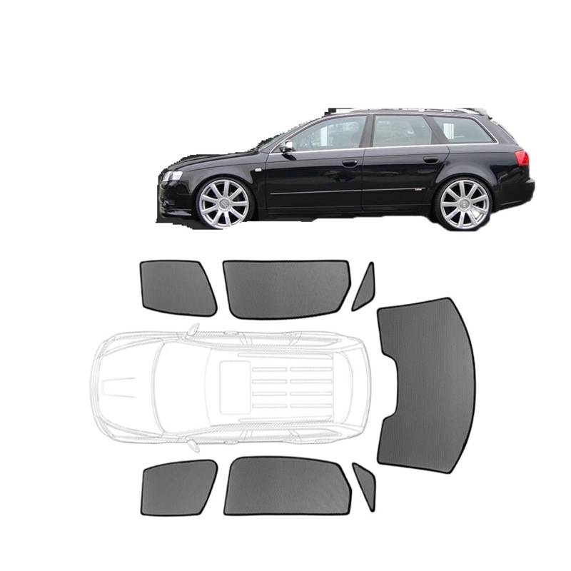 Auto Vorhänge Für A4 Für B7 Avant 2004-2008 Benutzerdefinierte Magnetische Autofenster Sonnenschutz Wagon Vorhang Mesh Frontscheibe Rahmen Vorhang Auto Fenster Sonnenschutz(2PCS Side Triangle) von Hgkqbomb