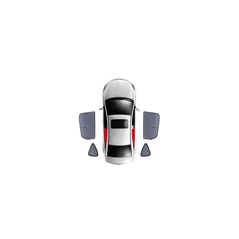 Auto Vorhänge Für B9 Limousine Für A4 2016-2023 Magnetische Auto Sonnenschutz Schild Frontscheibe Blind Vorhang Hinten Baby Seite Fenster Sonnenschutz Visier Auto Fenster Sonnenschutz(4PCS Rear Trian) von Hgkqbomb