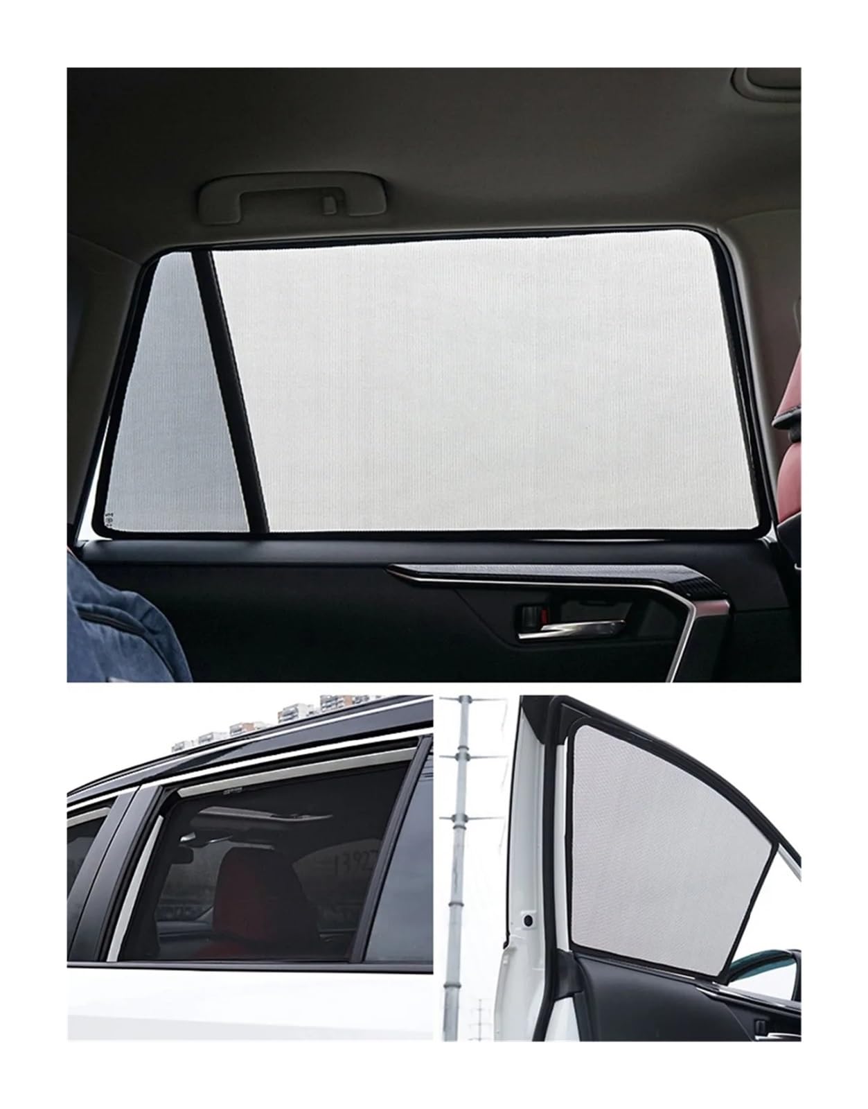Auto Vorhänge Für Benz C Klasse Limousine W205 2014-2021 Benutzerdefinierte Magnetische Auto Fenster Sonnenschutz Vorhang Frontscheibe Mesh Rahmen Vorhang Auto Fenster Sonnenschutz(2PCS Rear) von Hgkqbomb