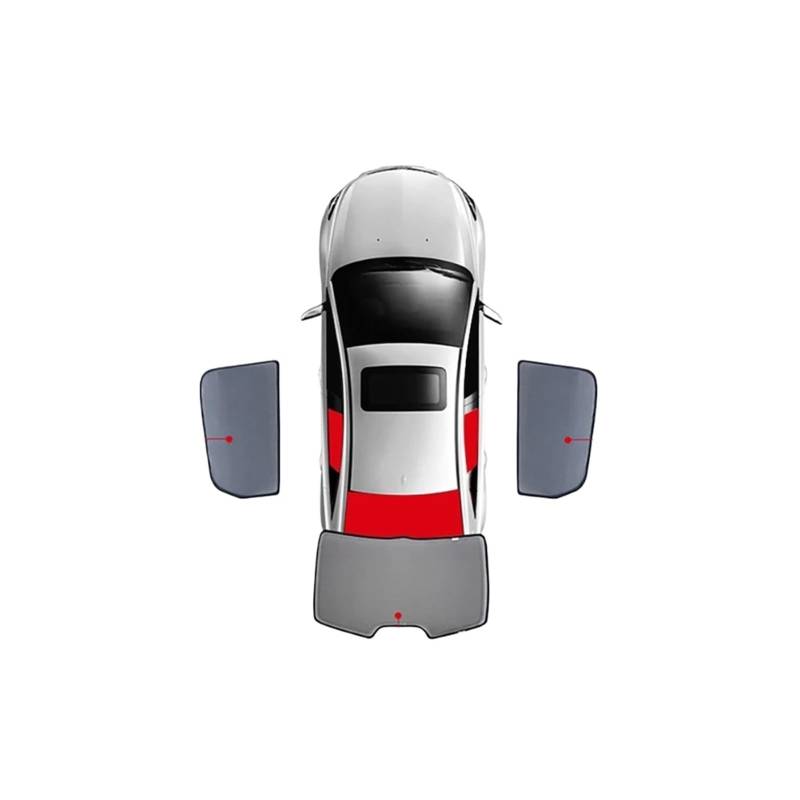 Auto Vorhänge Für Benz C-Klasse W204 2007 2008–2014 Magnetischer Auto-Sonnenschutz Für Die Windschutzscheibe Vorhang Für Die Hintere Seitenscheibe Auto Fenster Sonnenschutz(3PCS) von Hgkqbomb