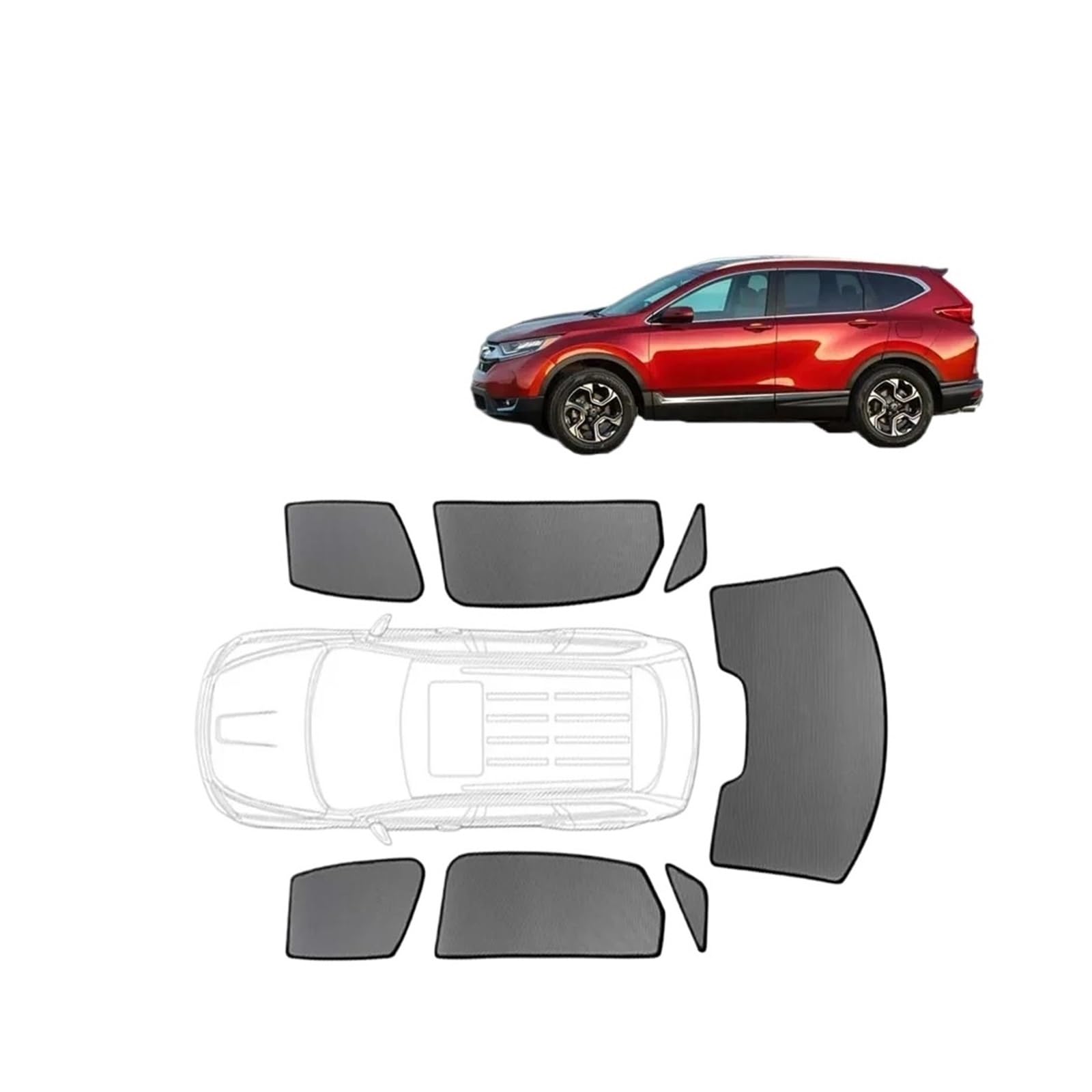 Auto Vorhänge Für CR-V 5. Generation 2017-2022 Benutzerdefinierte Magnetische Autofenster Sonnenschutz Vorhang Mesh Frontscheibe Rahmen Vorhang Auto Fenster Sonnenschutz(2PCS Side Triangle) von Hgkqbomb