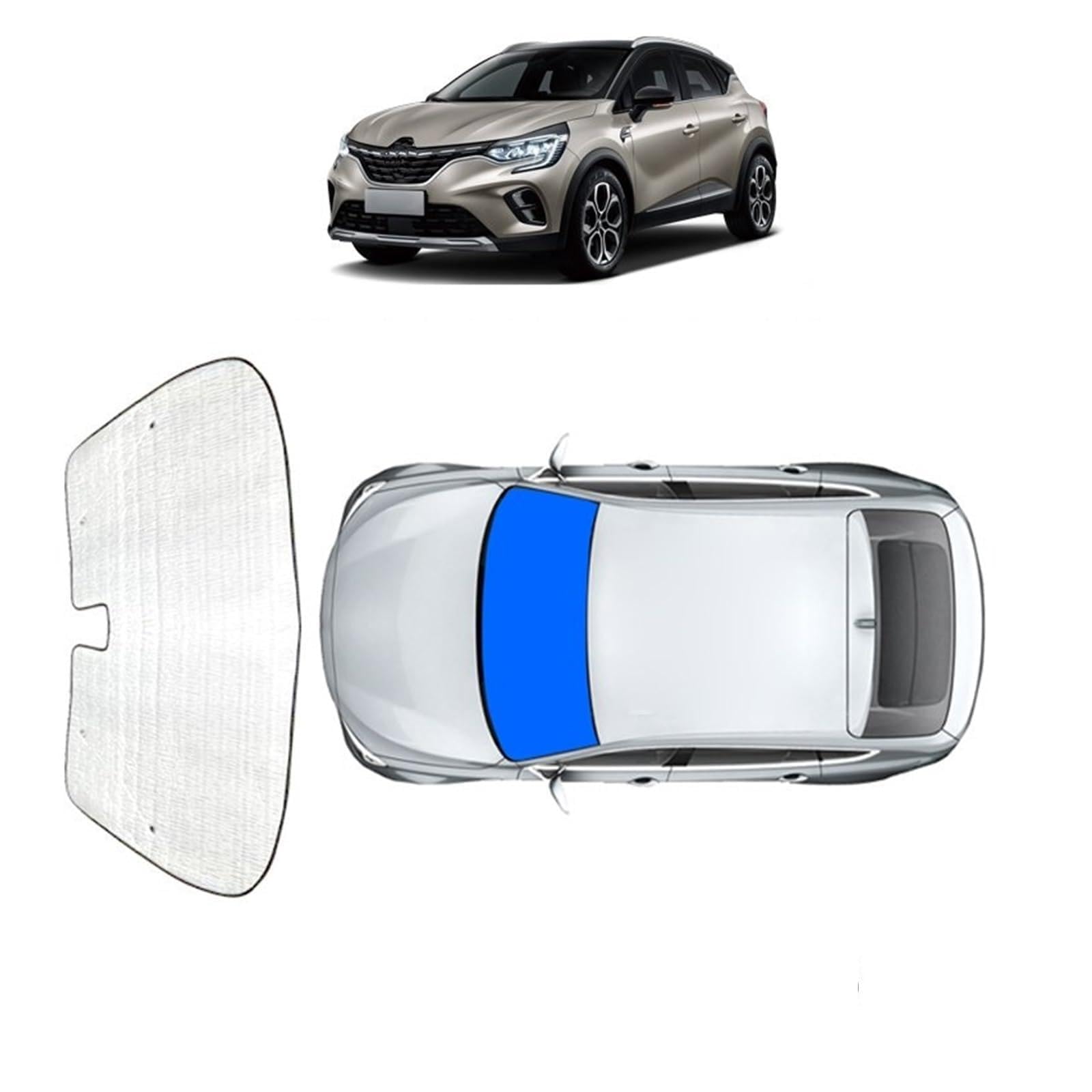 Auto Vorhänge Für Captur Für CLIO 2020 2021 2022 2023 2024 2025 Auto Sonnenschutz UV Schutz Abdeckung Fenster Vorhang Sonnenschutz Visier Windschutzscheibe Interne Auto Fenster Sonnenschutz(Front) von Hgkqbomb
