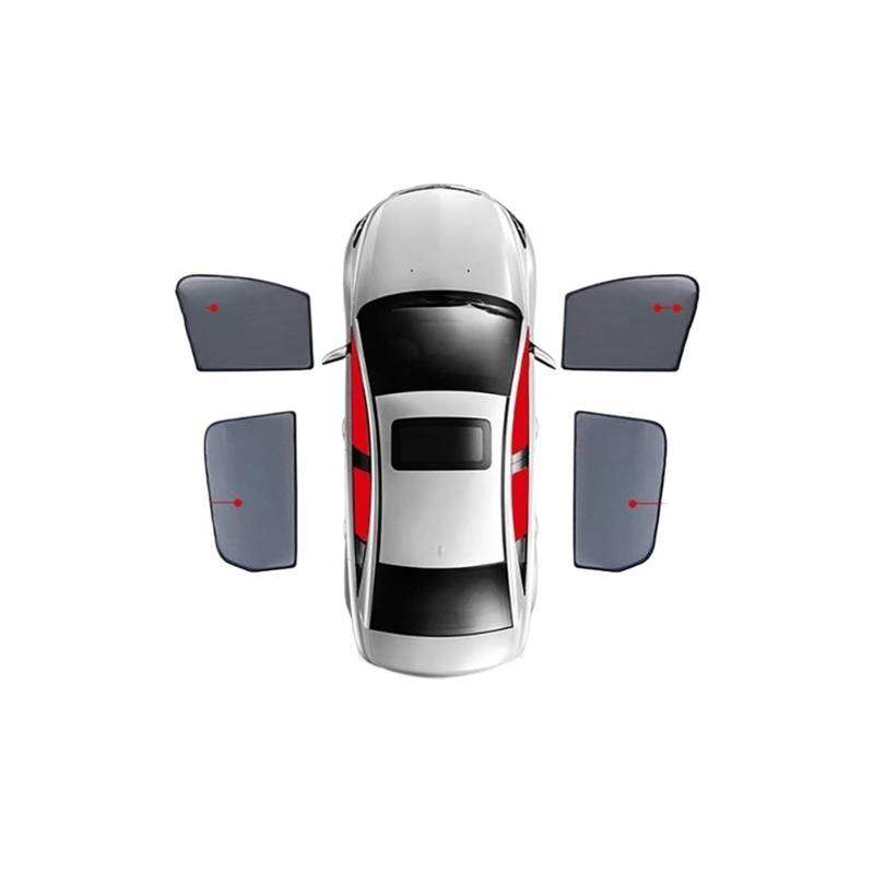 Auto Vorhänge Für Ford Für Explorer Für U502 2011-2019 Magnetische Auto Sonnenschutz Schild Frontscheibe Vorhang Hinten Seite Baby Fenster Sonnenschutz Visier Auto Fenster Sonnenschutz(4PCS Front Rear von Hgkqbomb