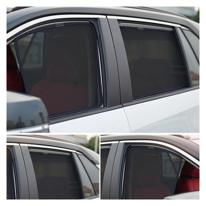 Auto Vorhänge Für Hyundai Für Tucson Für NX4 2021 2022 2023 Magnetische Auto Sonnenschutz Schild Frontscheibe Rahmen Vorhang Hinten Seite Fenster Sonnenschutz Auto Fenster Sonnenschutz(Triangular Wind von Hgkqbomb