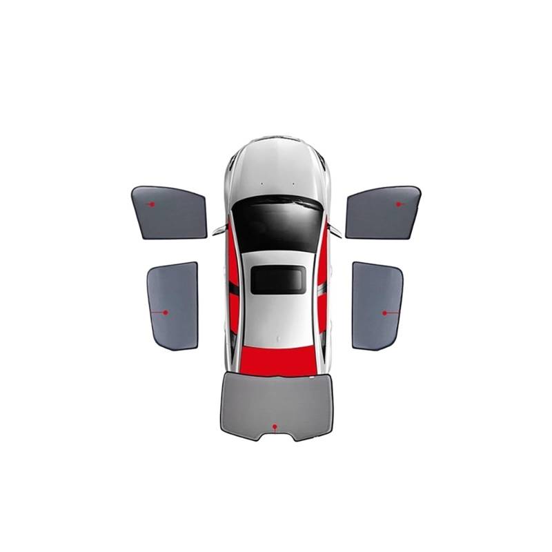 Auto Vorhänge Für Hyundai Für Tucson TL 2015-2021 Magnetische Auto Sonnenschutz Schild Vorne Hinten Windschutzscheibe Vorhang Hinten Seite Baby Fenster Visier Auto Fenster Sonnenschutz(5PCS Front Rear von Hgkqbomb