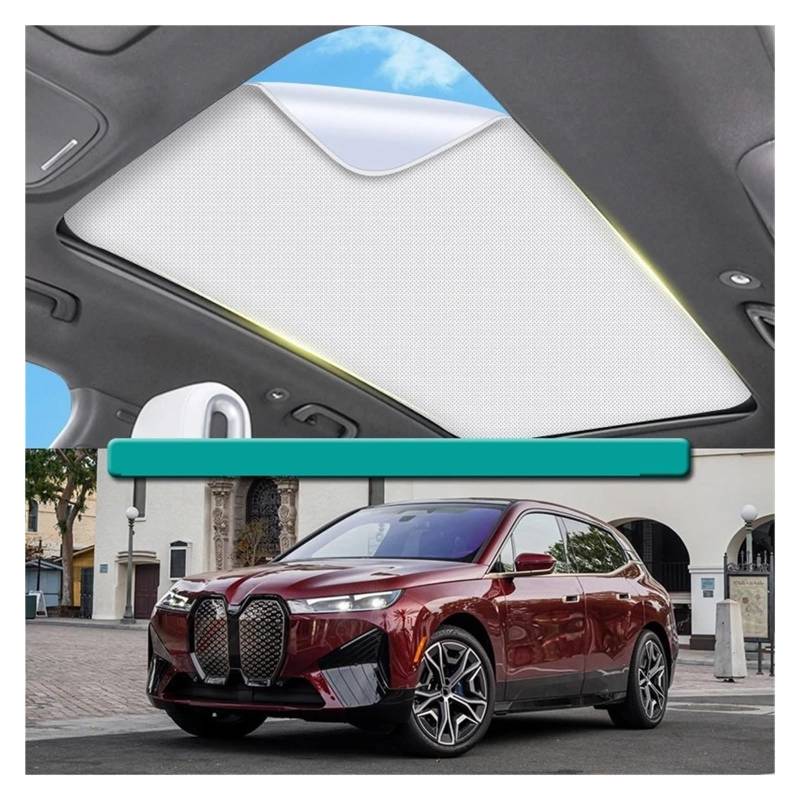 Auto Vorhänge Für IX Für I20 EV 2022 2023 Dach Sonnenschirm Auto Elektro Adsorption Schiebedach Sonnenschirm Dachfenster Rollo Schattierung Aufkleber Auto Fenster Sonnenschutz(Beige 1pcs) von Hgkqbomb