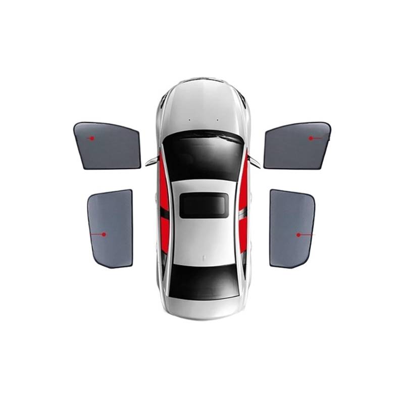 Auto Vorhänge Für Q7 Für 4M 2015 2016-2022 Magnetischer Auto-Sonnenschutz Schild Frontscheibe Blind Vorhang Abdeckung Hinten Baby Seitenfenster Sonnenschutz Visier Auto Fenster Sonnenschutz(4PCS Fro von Hgkqbomb