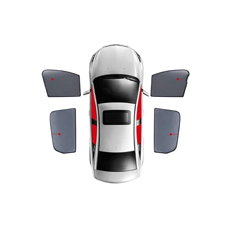Auto Vorhänge Für Subaru Für IMPREZA Fließheck GH 2007-2011 Magnetische Auto Sonnenschutz Schild Frontscheibe Vorhang Hinten Seite Fenster Sonnenschutz Visier Auto Fenster Sonnenschutz(4PCS Front Rear von Hgkqbomb