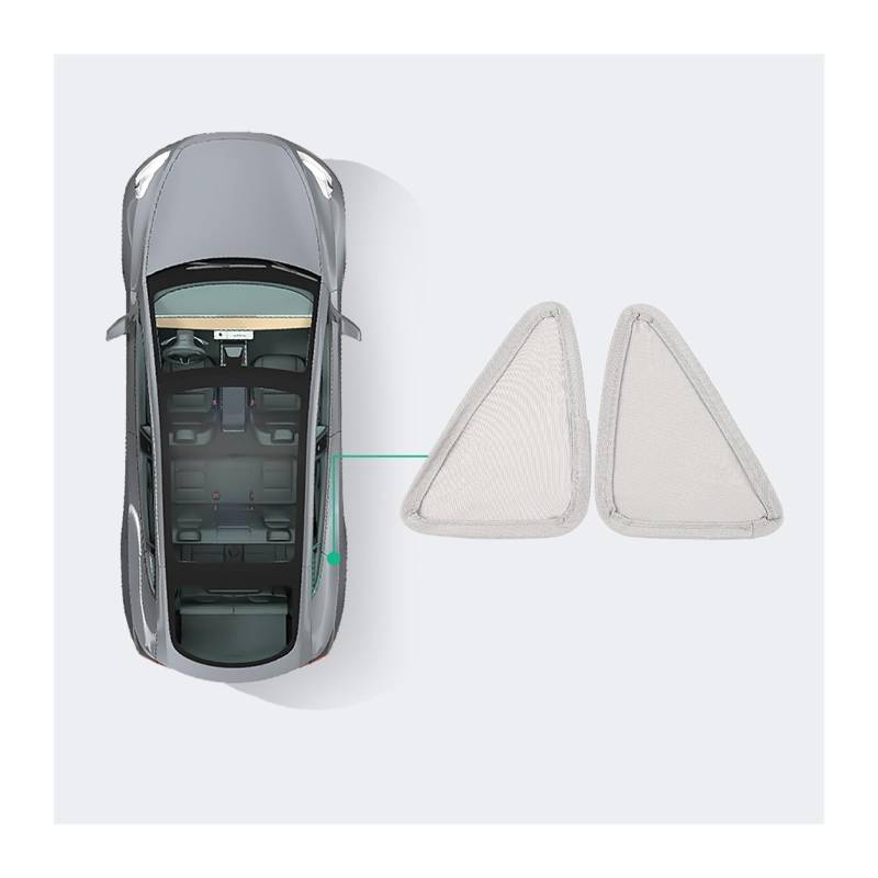 Auto Vorhänge Für Tesla Für Modell Y 2020 2021 2022 2023 Split Sonnenschutz Net Schiebedach Jalousien Anti-zusammenbruch Sonnenblende Auto Modifikation Zubehör Auto Fenster Sonnenschutz(MY-GA31LGRAY) von Hgkqbomb