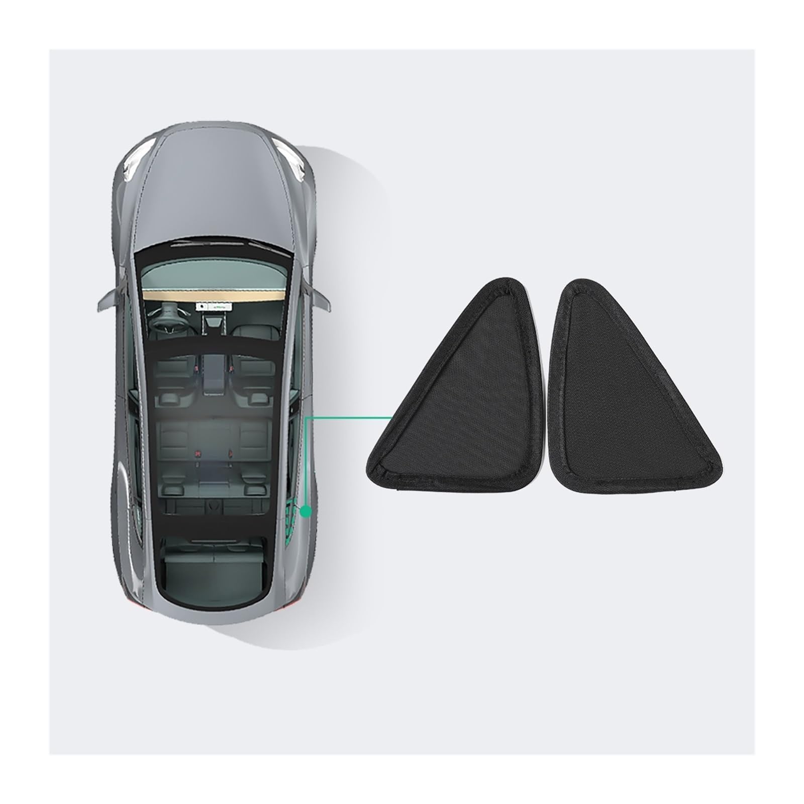 Auto Vorhänge Für Tesla Für Modell Y 2020 2021 2022 2023 Split Sonnenschutz Net Schiebedach Jalousien Anti-zusammenbruch Sonnenblende Auto Modifikation Zubehör Auto Fenster Sonnenschutz(MY-GA31L) von Hgkqbomb