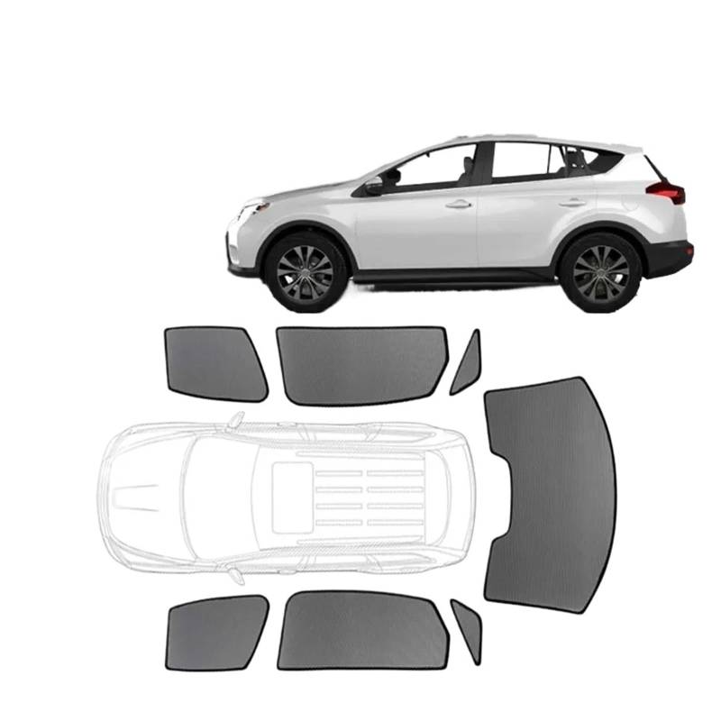 Auto Vorhänge Für Toyota Für RAV4 Für XA40 2013-2018 4. Benutzerdefinierte Magnetische Autofenster Sonnenschutz Gen SUV Vorhang Mesh Frontscheibe Rahmen Vorhang Auto Fenster Sonnenschutz(2PCS Front) von Hgkqbomb