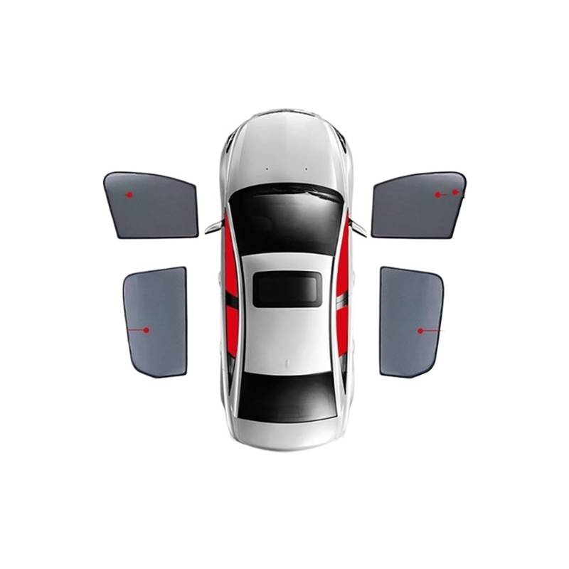 Auto Vorhänge Für VW Für Passat Für B6 Für Limousine 2005 2006 2007 2008-2011 Magnetischer Auto-Sonnenschutz Vor Der Windschutzscheibe Hintere Seitenscheibe Auto Fenster Sonnenschutz(4PCS Front Rear) von Hgkqbomb