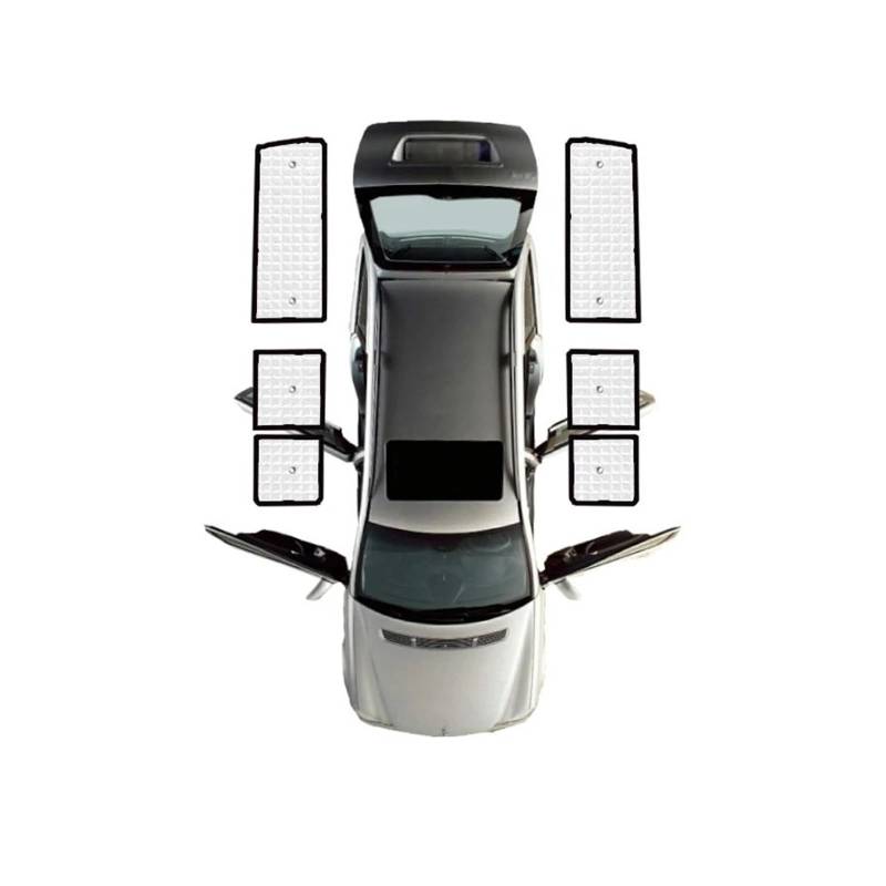 Auto Vorhänge Für VW Für Transporter T6 Für Caravelle Für Multivan 2015~2022 Vollständige Abdeckung Sonnenschirme Auto Fenster Sonnenschutz(Rear Windows SWB) von Hgkqbomb