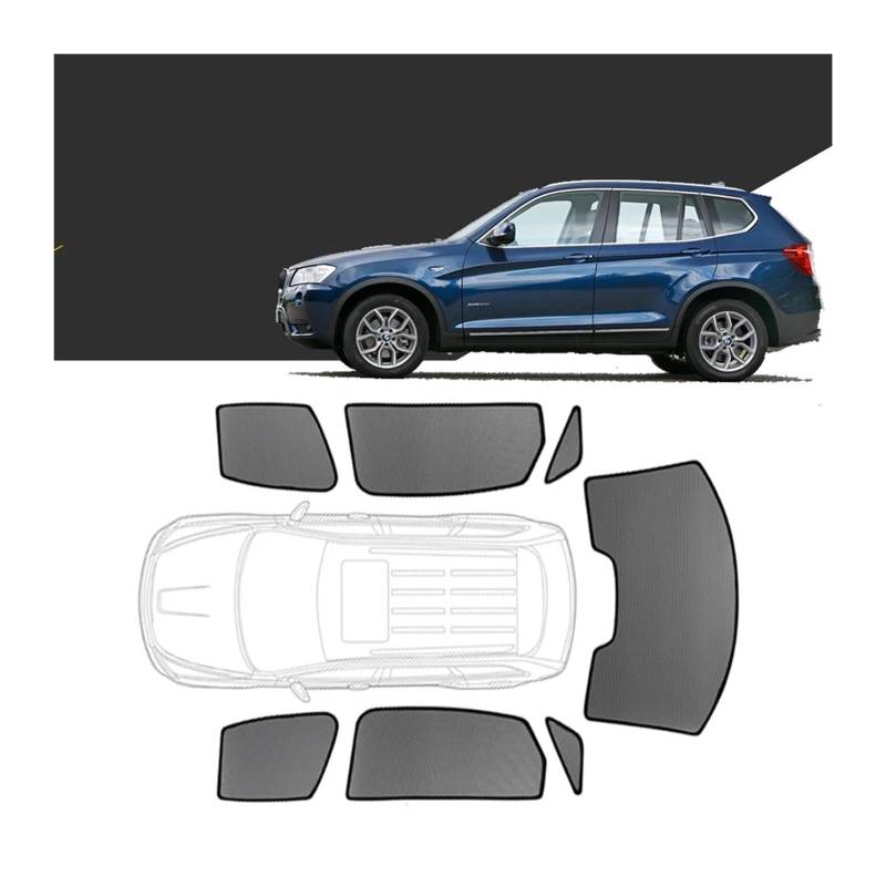 Auto Vorhänge Für X3 Für F25 2010-2017 Benutzerdefinierte Magnetische Auto Fenster Sonnenschutz Vorhang Mesh Frontscheibe Rahmen Vorhang Auto Fenster Sonnenschutz(2PCS Rear) von Hgkqbomb