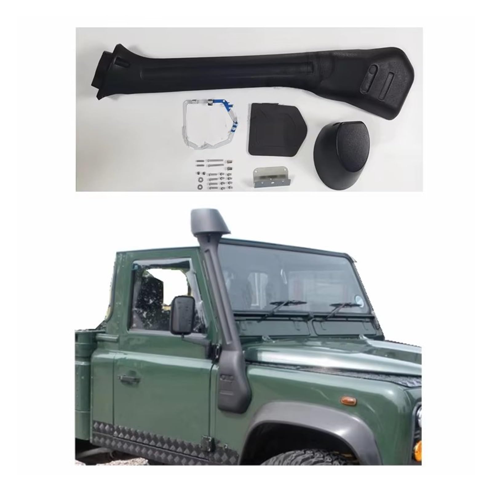 Lufteinlass Schlauch Fahrzeug 4x4 Schnorchel Kit Für Defender 90 110 130 300tdi TD5 1997-2012 Für Defender TD4 2007 + Erhöhte Lufteinlässe Auto Ansaugrohr Lufteinlass Schlauch Fahrzeug 4x4 Schnorchel Kit Für Defender 90 110 130 300tdi TD5 1997-2012 Für Defender TD4 2007 + Erhöhte Lufteinlässe Auto Ansaugrohr von Hgkqbomb