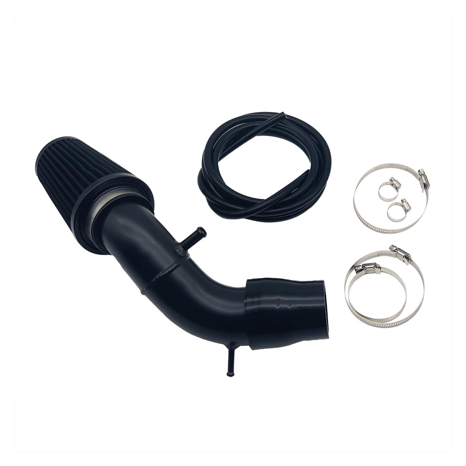 Lufteinlass Schlauch Für Abarth 500 595 695 Luftansaugsatz, Luftansaugsystem Mit Hohem Durchfluss In Der Airbox-Position, Ersatzleistungsteile Auto Ansaugrohr(Black Silicone Hose) von Hgkqbomb