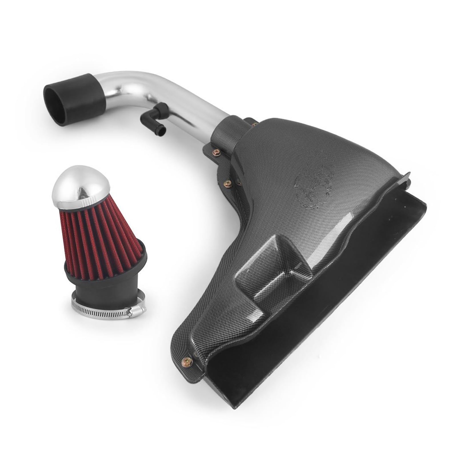 Lufteinlass Schlauch Kaltlufteinlasssysteme Ansaugkasten Luftfilter Luftansaugsystem Hitzeschildfilter Im Kohlefaser-Stil Für Peugeot 106 206 306 VTS 1997 1998 1999 Auto Ansaugrohr(106) von Hgkqbomb