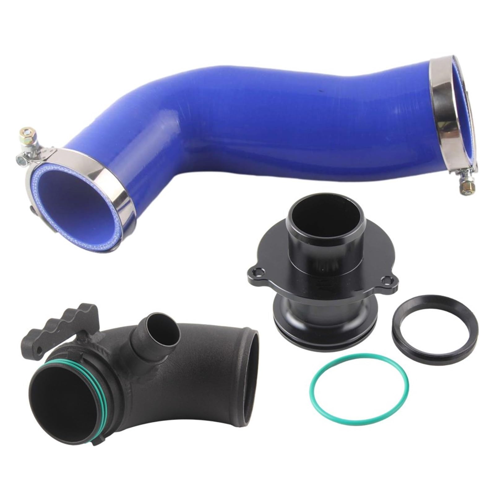 Lufteinlass Schlauch Silikon-Ansaugschlauch, Turbo-Einlasskrümmer Turbo-Schalldämpfer, Löschen Für VW Für Golf MK7 R Für V8 MK3 A3 S3 TT MK3 2.0T 2014+ Auto Ansaugrohr(Blau) von Hgkqbomb