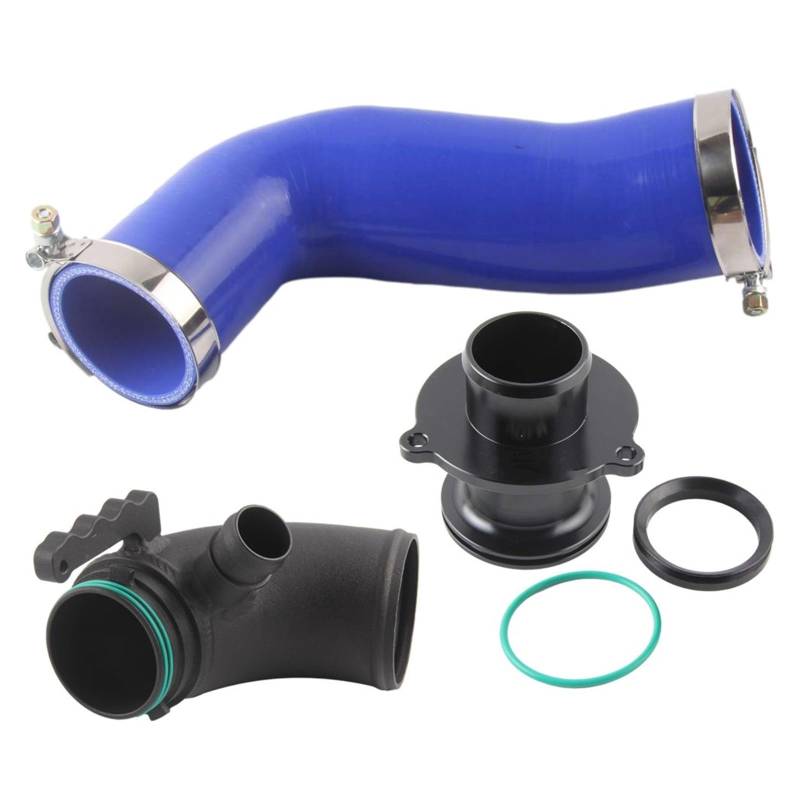 Lufteinlass Schlauch Silikon-Ansaugschlauch, Turbo-Einlasskrümmer Turbo-Schalldämpfer, Löschen Für VW Für Golf MK7 R Für V8 MK3 A3 S3 TT MK3 2.0T 2014+ Auto Ansaugrohr(Blau) von Hgkqbomb