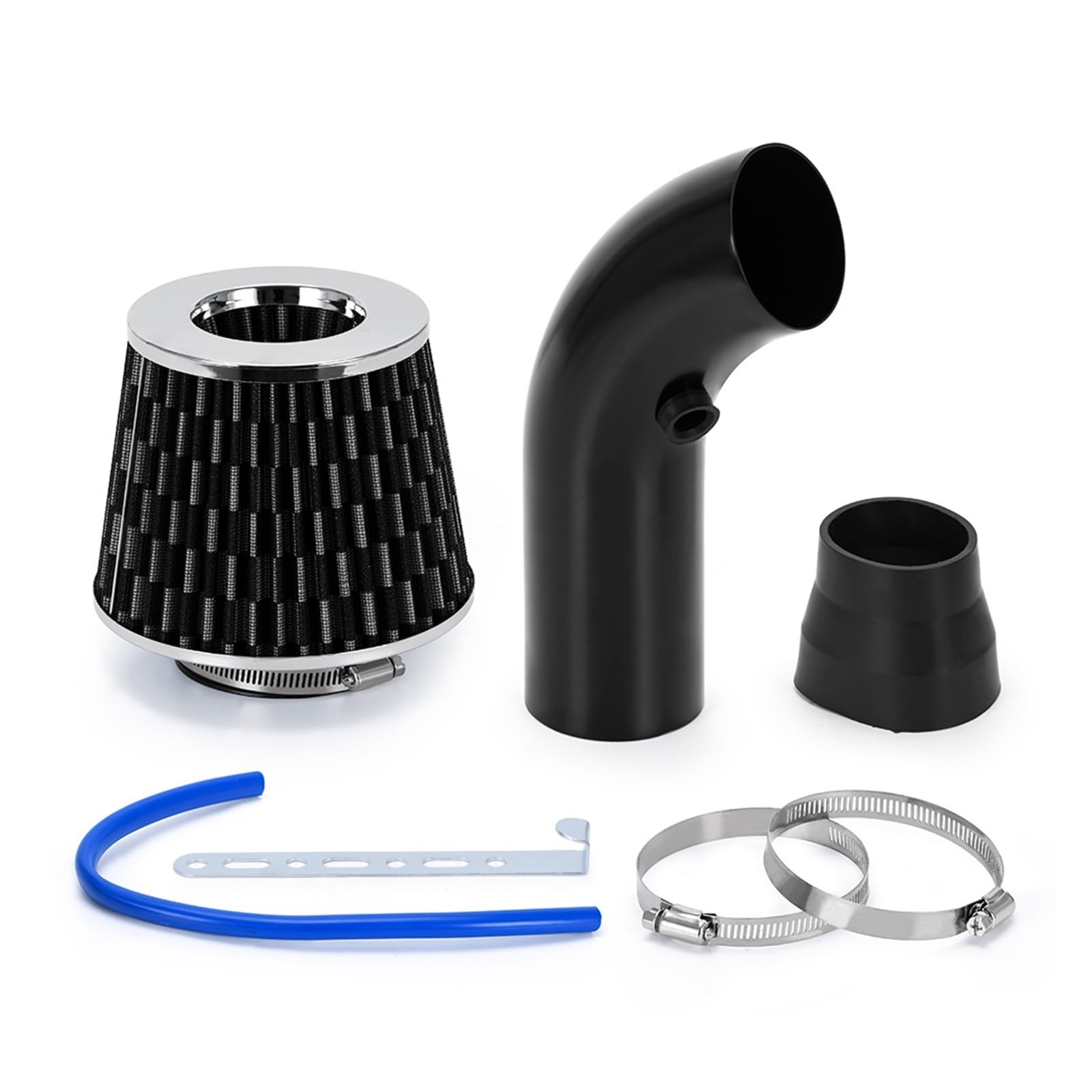 Lufteinlass Schlauch Universeller 3" 76mm Luftfilter & Kaltluftansaugrohr Turbo-Ansaugrohr-Kit Mit Luftfilterkegel VR-AIT28+IMK14 Auto Ansaugrohr(AsPicture D) von Hgkqbomb