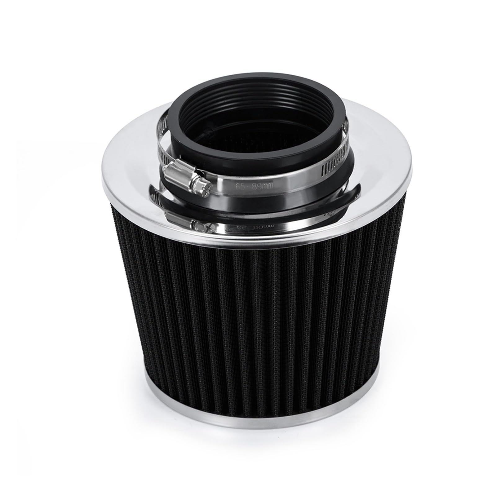 Lufteinlass Schlauch Universeller 3" 76mm Luftfilter & Kaltluftansaugrohr Turbo-Ansaugrohr-Kit Mit Luftfilterkegel VR-AIT28+IMK14 Auto Ansaugrohr(Schwarz) von Hgkqbomb