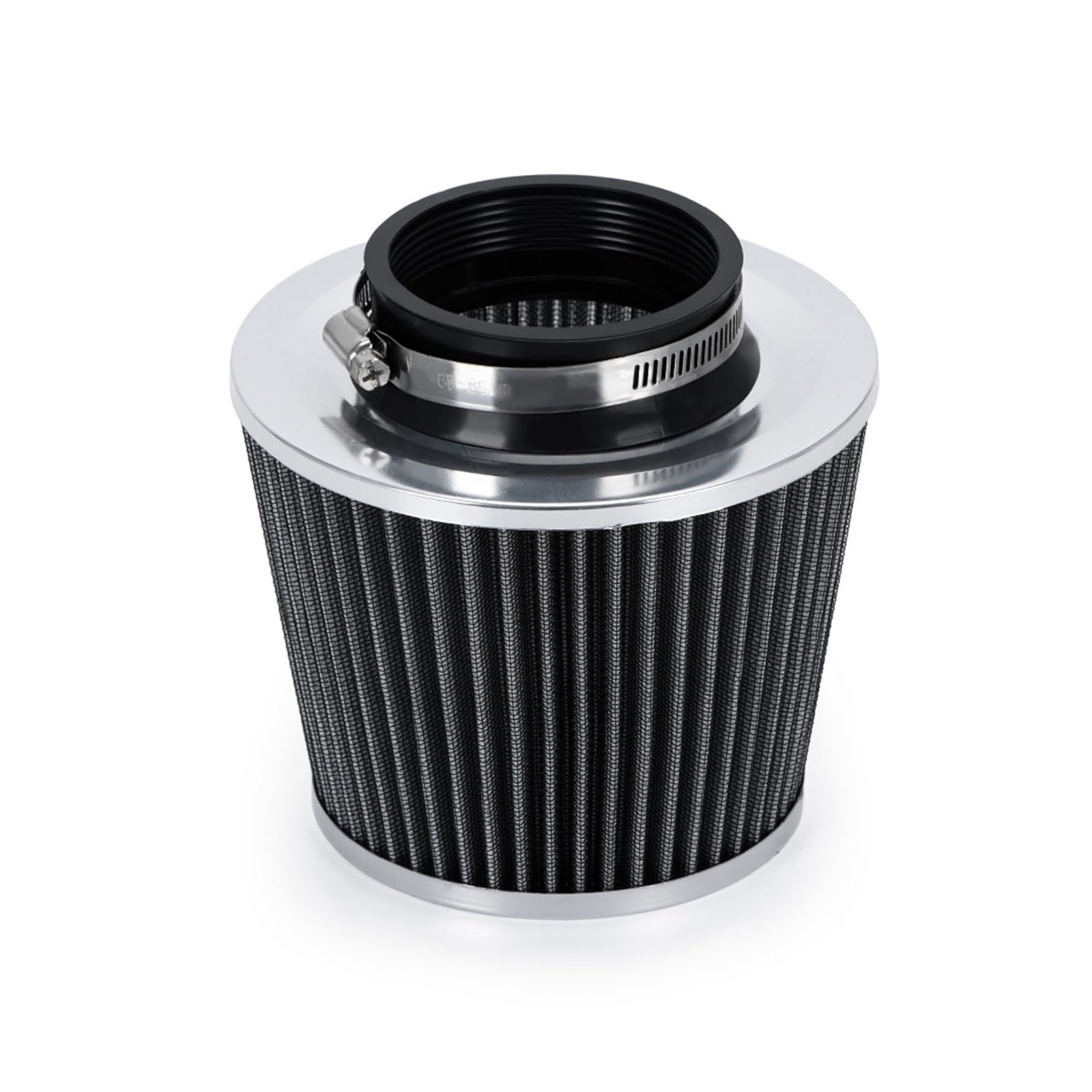 Lufteinlass Schlauch Universeller 3" 76mm Luftfilter & Kaltluftansaugrohr Turbo-Ansaugrohr-Kit Mit Luftfilterkegel VR-AIT28+IMK14 Auto Ansaugrohr(Silber) von Hgkqbomb