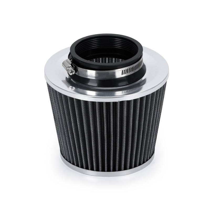 Lufteinlass Schlauch Universeller 3" 76mm Luftfilter & Kaltluftansaugrohr Turbo-Ansaugrohr-Kit Mit Luftfilterkegel VR-AIT28+IMK14 Auto Ansaugrohr(Silber) von Hgkqbomb